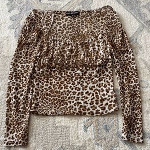 Cheetah print crop top